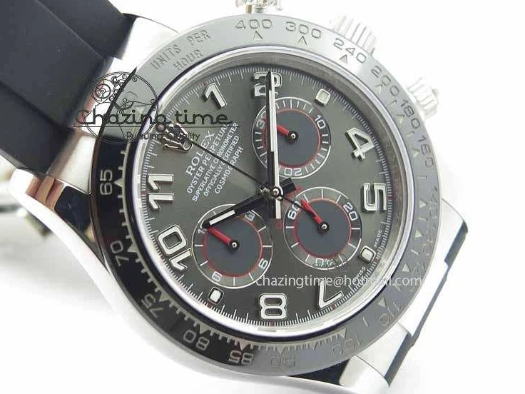 MiroTime 0129 RelaxedFit Daytona 116519LN 2016 Baselworld JH Best Edition Gray Dial On Rubber Strap A4130 (Free XS rubber strap) 3649